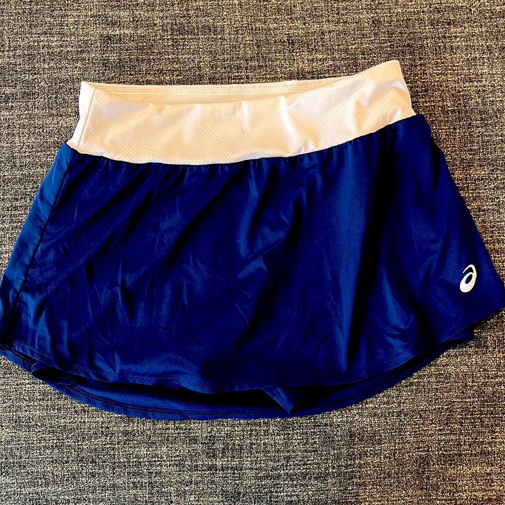 ASICS blue/white womens tennis skirt size medium